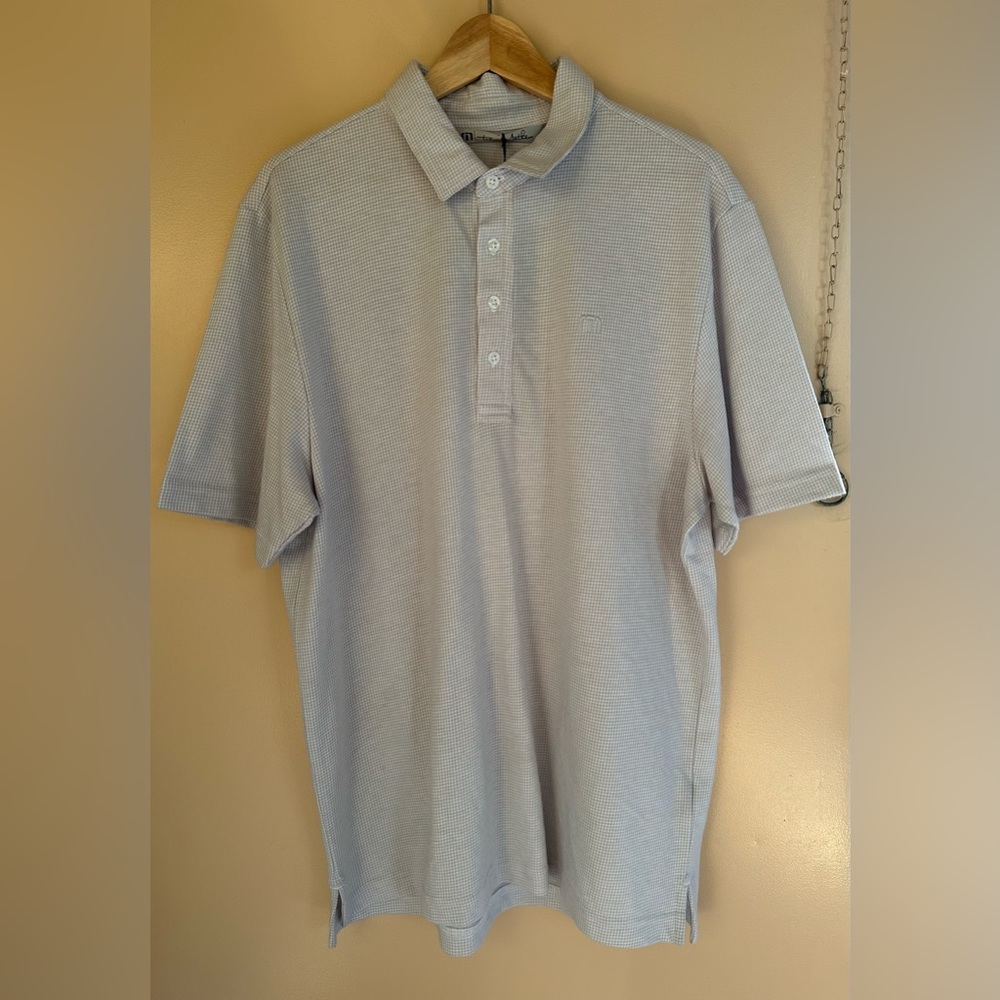NWT Travis Mathew Polo Size Large - Gray and White
